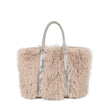 Sac shopper avec fourrure et paillettes