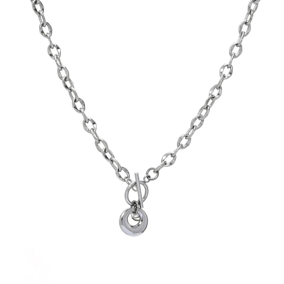 Collier en acier liens avec pendentif