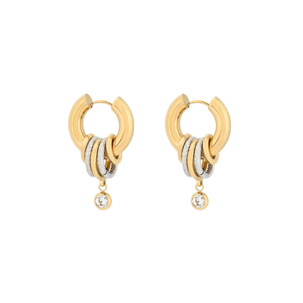 Créoles Esmée avec pendants