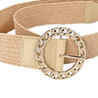 Ceinture en raphia avec boucle ronde