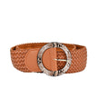 Ceinture en raphia large camel