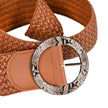 Ceinture en raphia large camel