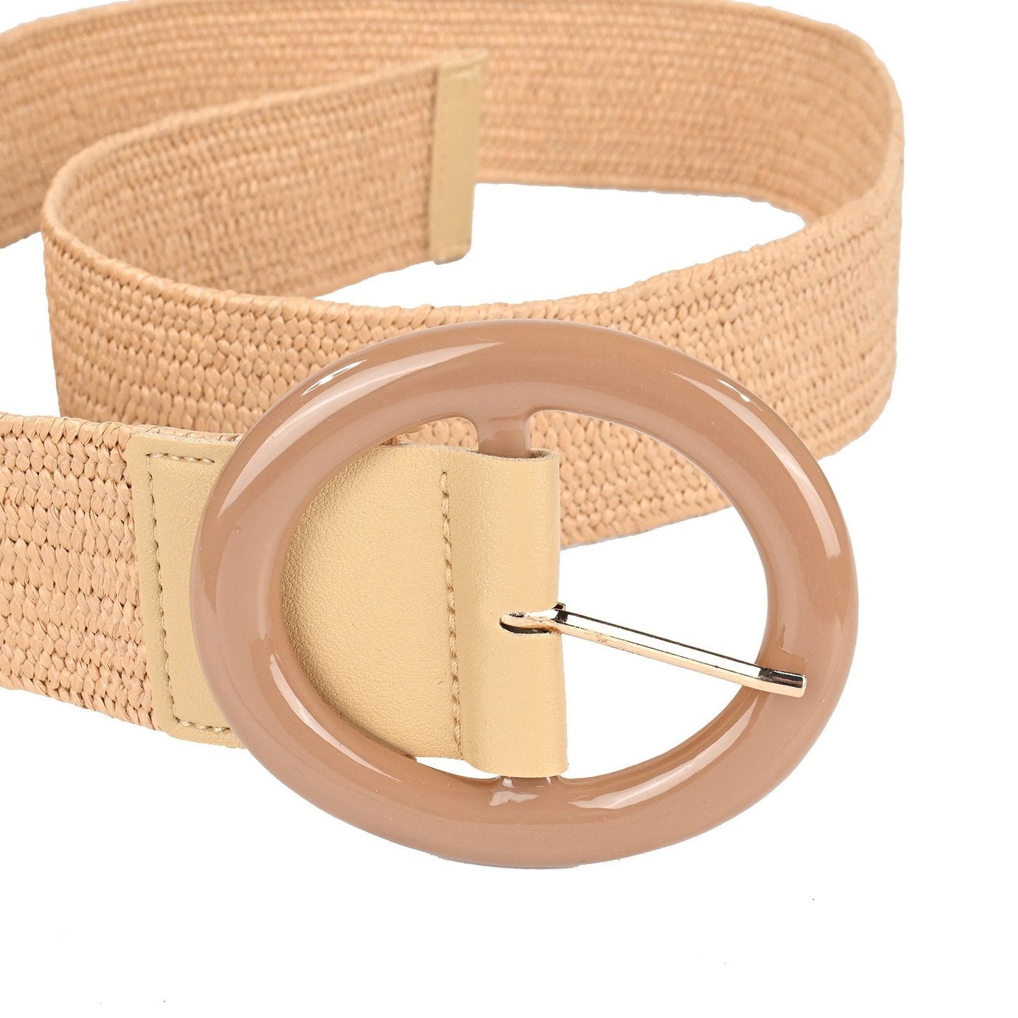 Ceinture en raphia avec boucle ovale