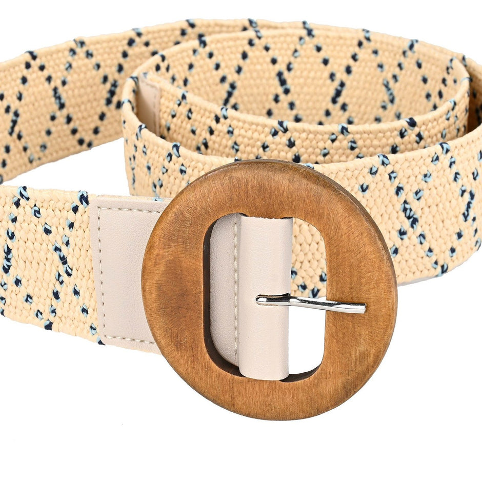 Ceinture en raphia avec standard naturel