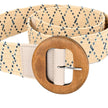 Ceinture en raphia avec standard naturel