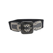 Ceinture large avec punaises argent
