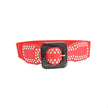 Ceinture large avec punaises argent