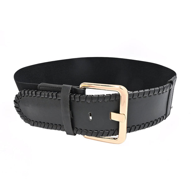 Ceinture large avec texture