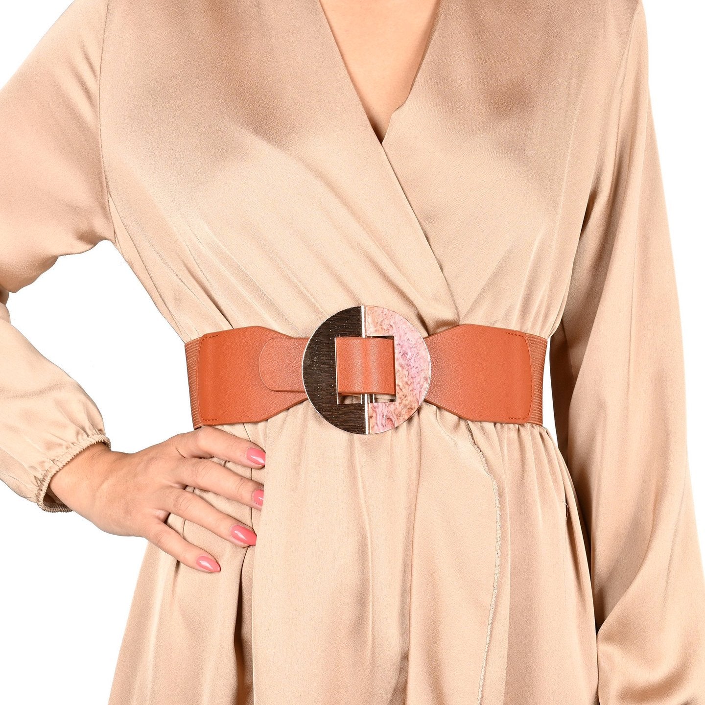 Ceinture élastique avec boucle coloré