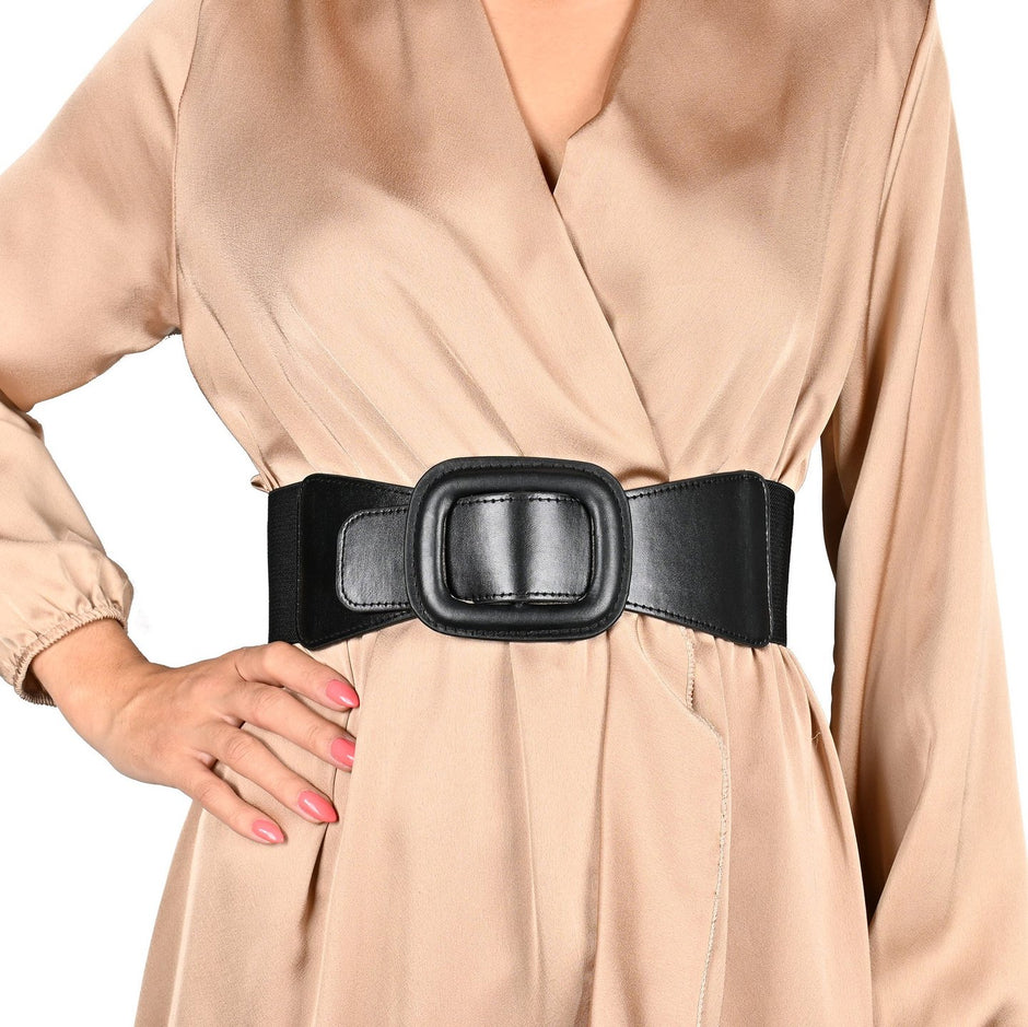 Ceinture large avec boucle rectangulaire