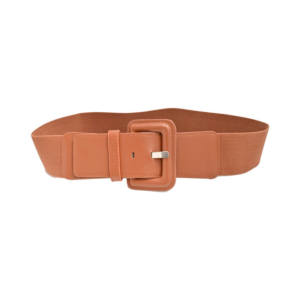 Ceinture large boucle rectangulaire