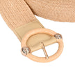 Ceinture en raphia avec détail doré