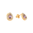 Boucles d'oreilles Alba en acier pierre ovale