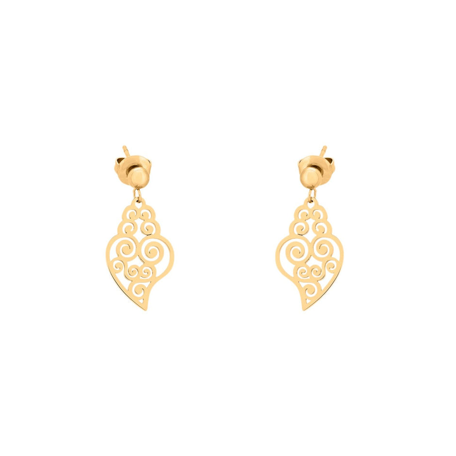 Boucles d'oreilles Aria en acier coração de viana