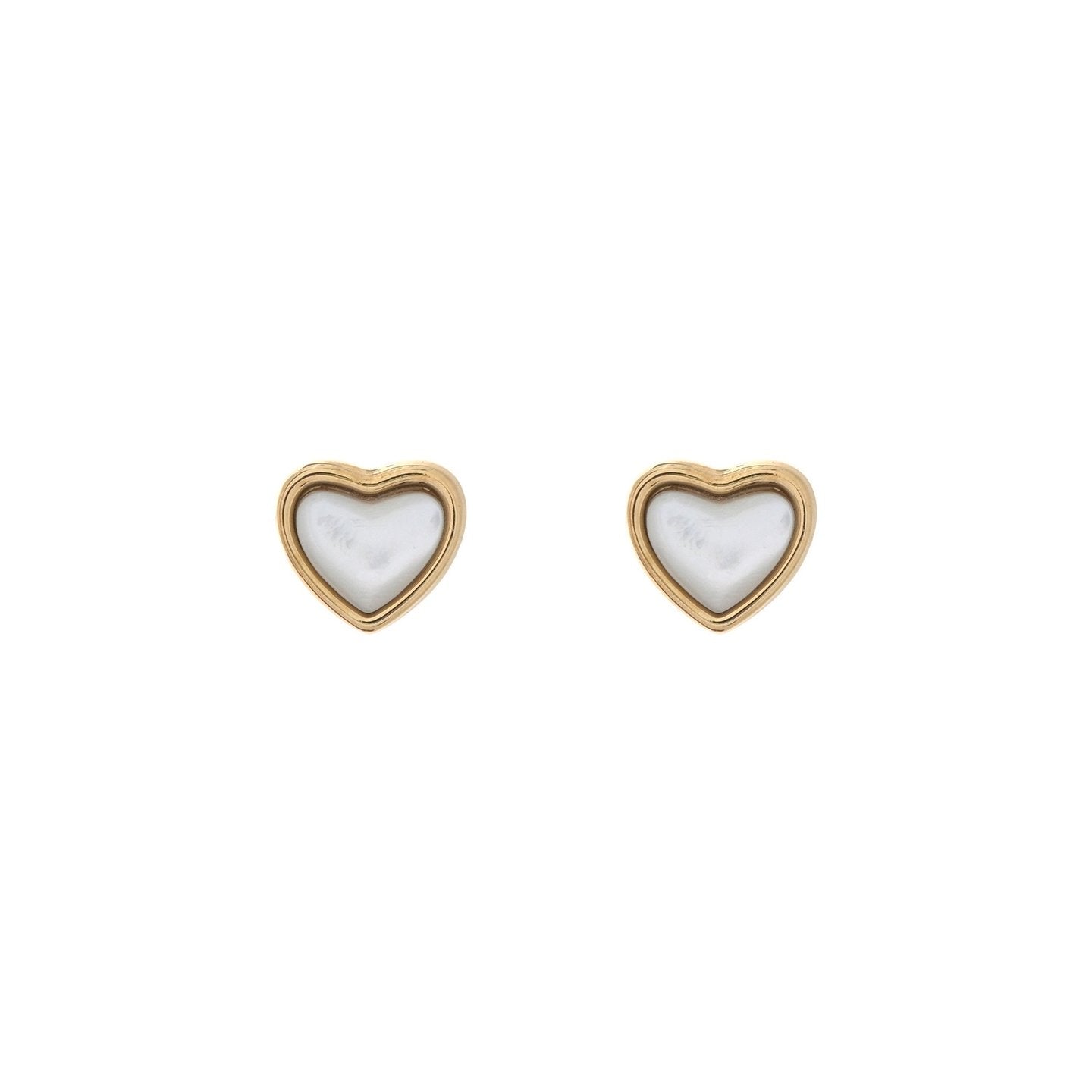 Boucles d’oreilles Alba en nacre coeur
