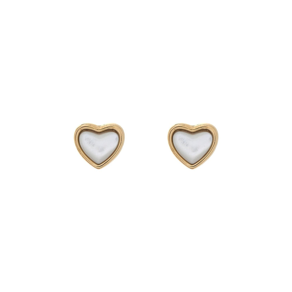 Boucles d’oreilles Alba en nacre coeur