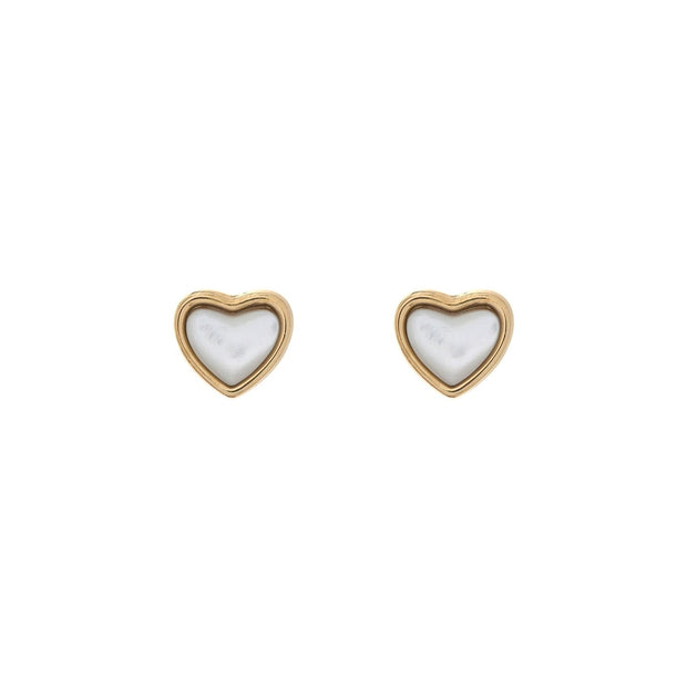 Boucles d’oreilles Alba en nacre coeur
