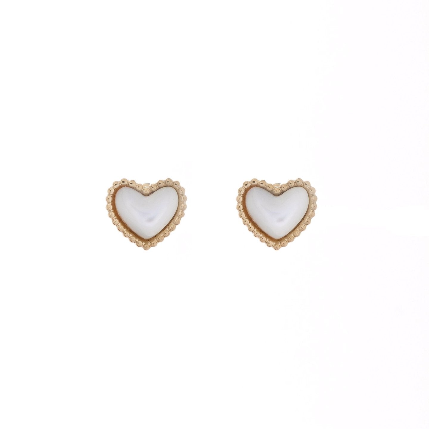 Boucles d’oreilles Alba avec texture et coeur