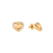Boucles d'oreille Alba acier coeur brillant