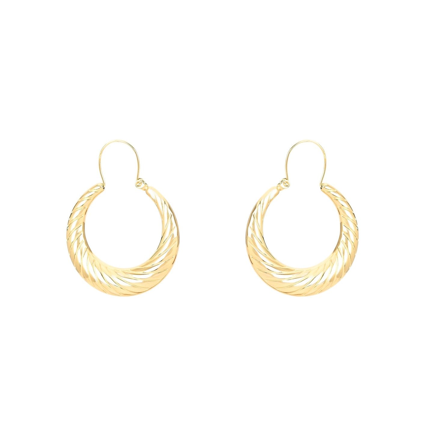 Boucle d'oreille Aria en acier texturé