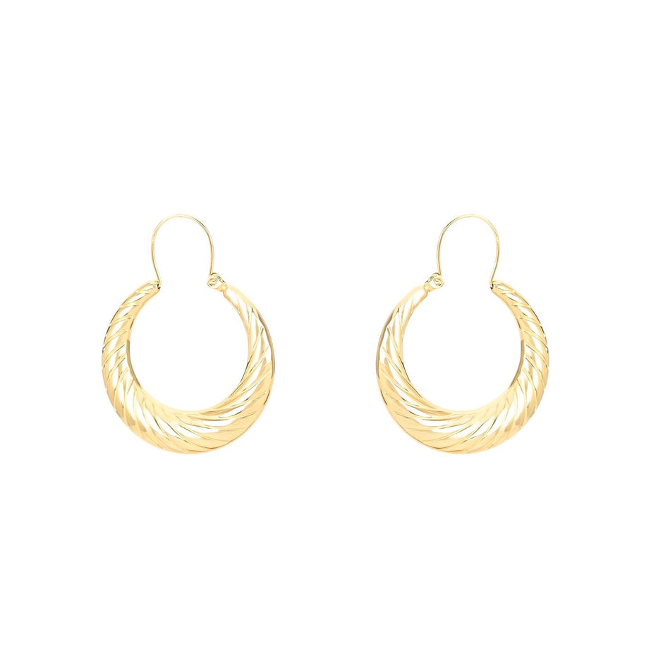 Boucle d'oreille Aria en acier texturé