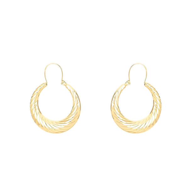 Boucle d'oreille Aria en acier texturé