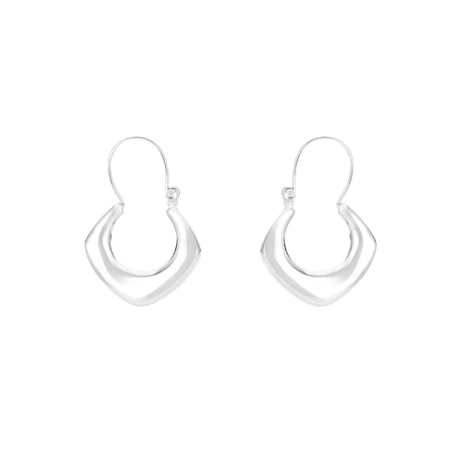 Boucle d'oreille Aria en acier triangulaire épais