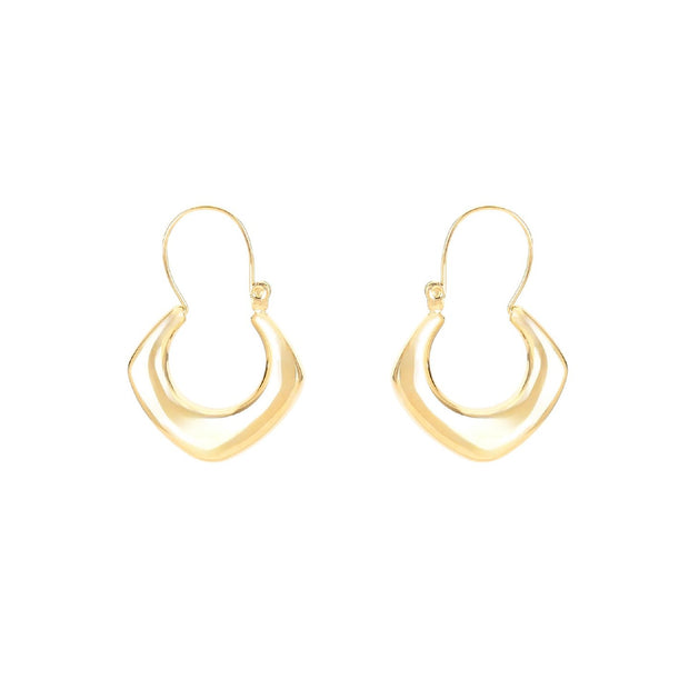 Boucle d'oreille Aria en acier triangulaire épais