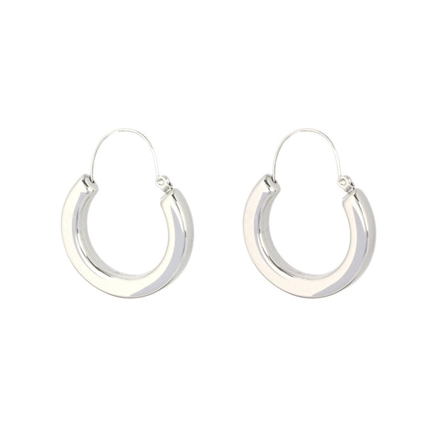 Boucle d'oreille Aria en acier lisse et épais