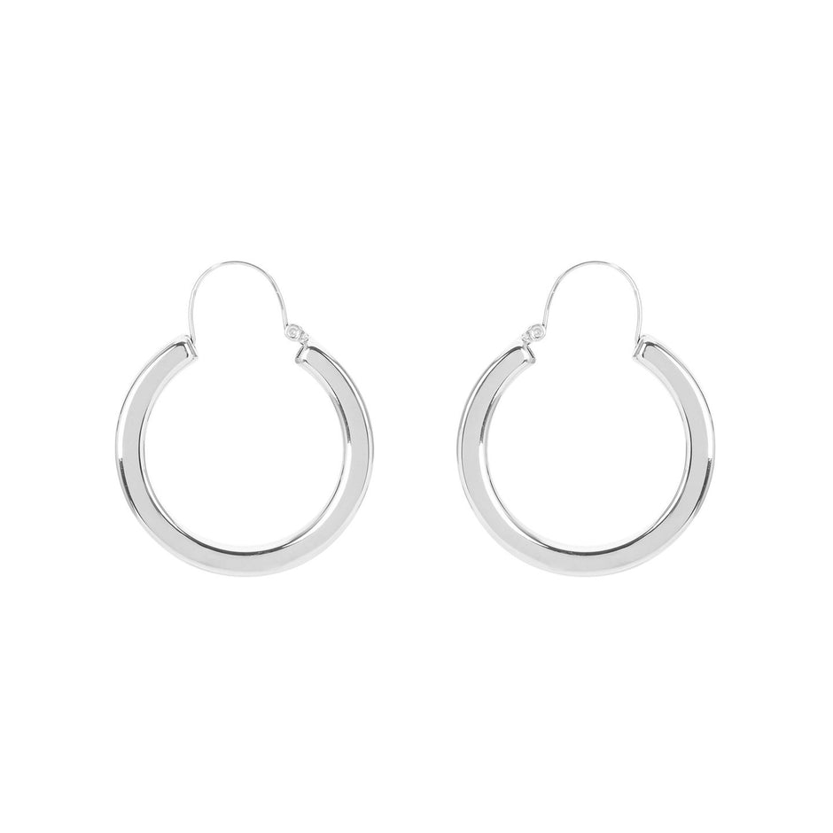 Boucle d'oreille Aria en acier lisse