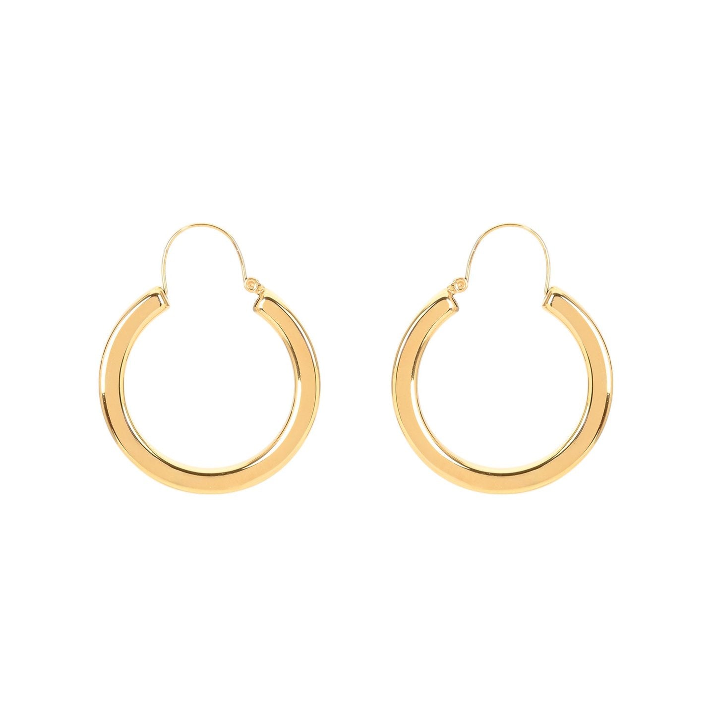 Boucle d'oreille Aria en acier lisse