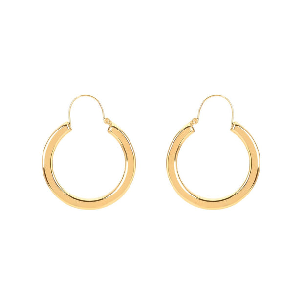 Boucle d'oreille Aria en acier lisse