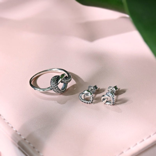 Boucle d'oreille épingle Iris petit cœur