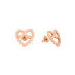 Boucles d'oreilles Esmée en acier cœur entrelacé