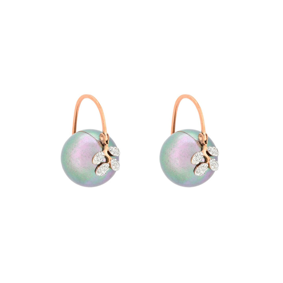 Perles grises Esmée avec feuille