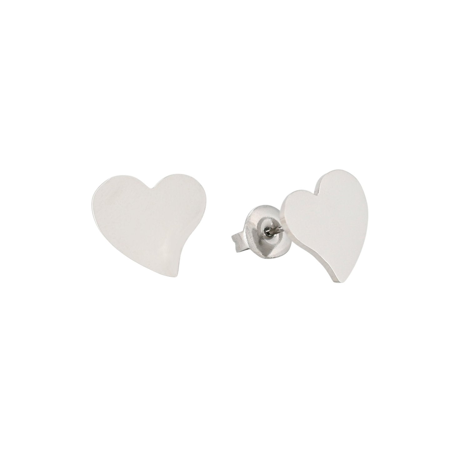 Boucles d'oreilles cœur lisse Alba