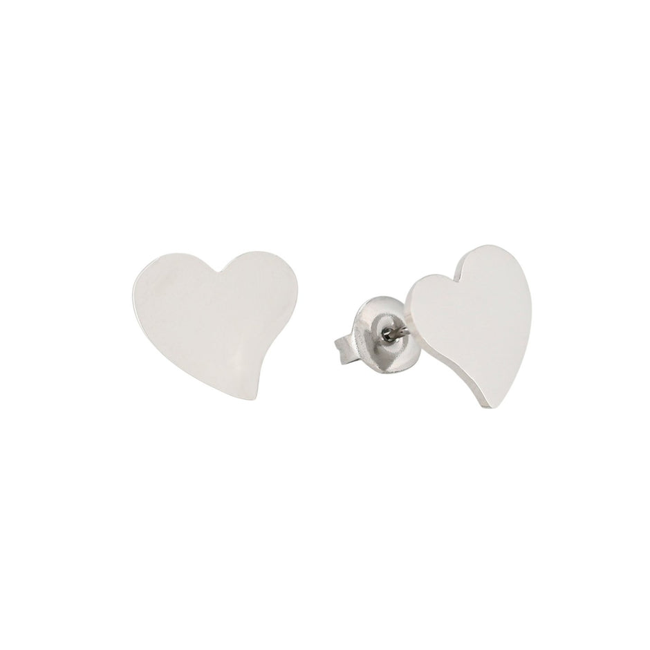 Boucles d'oreilles cœur lisse Alba
