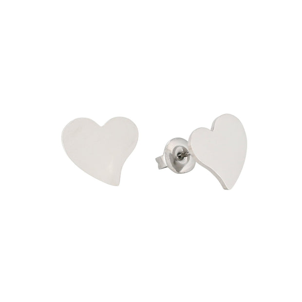 Boucles d'oreilles cœur lisse Alba