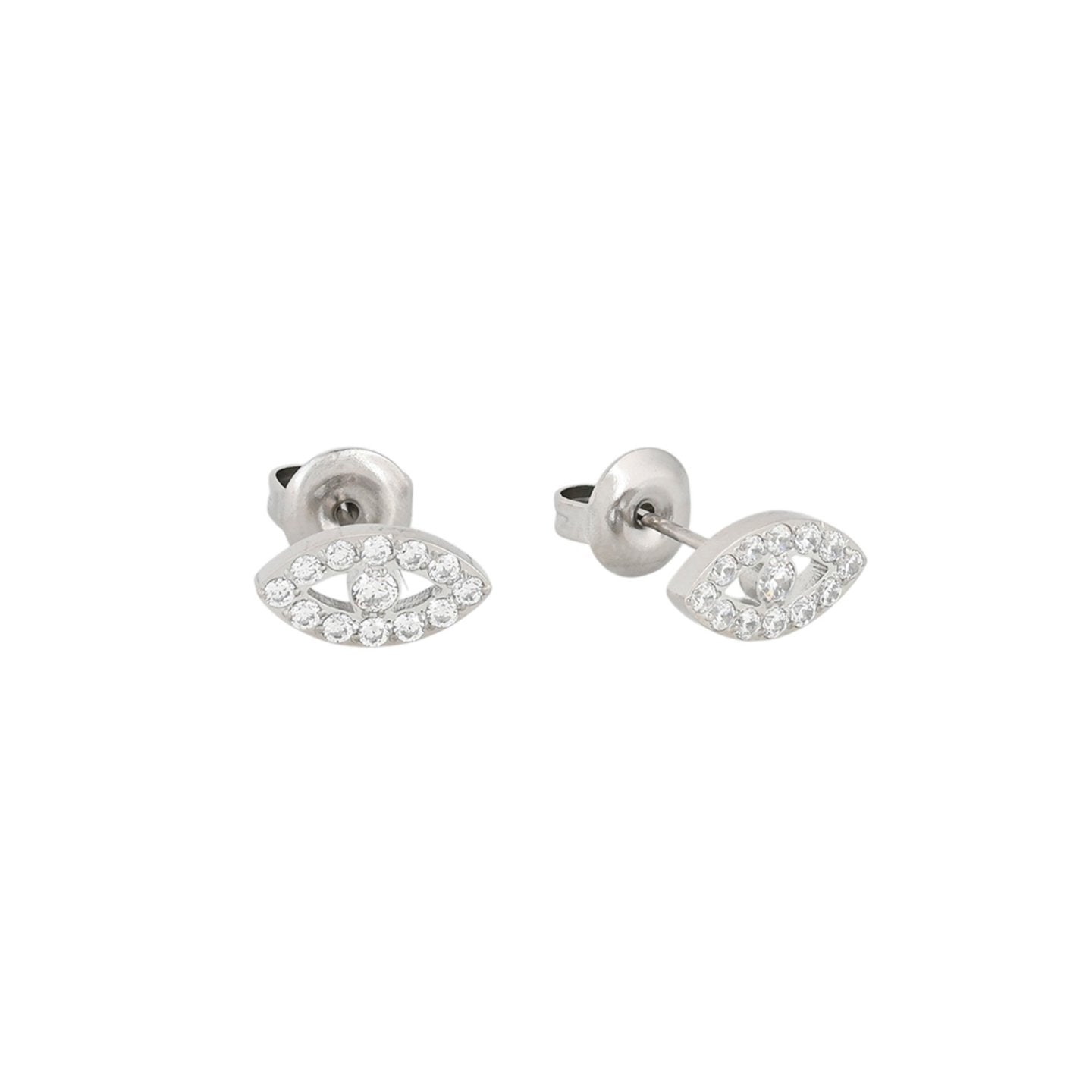 Boucles d'oreilles Alba en acier œil brillantes
