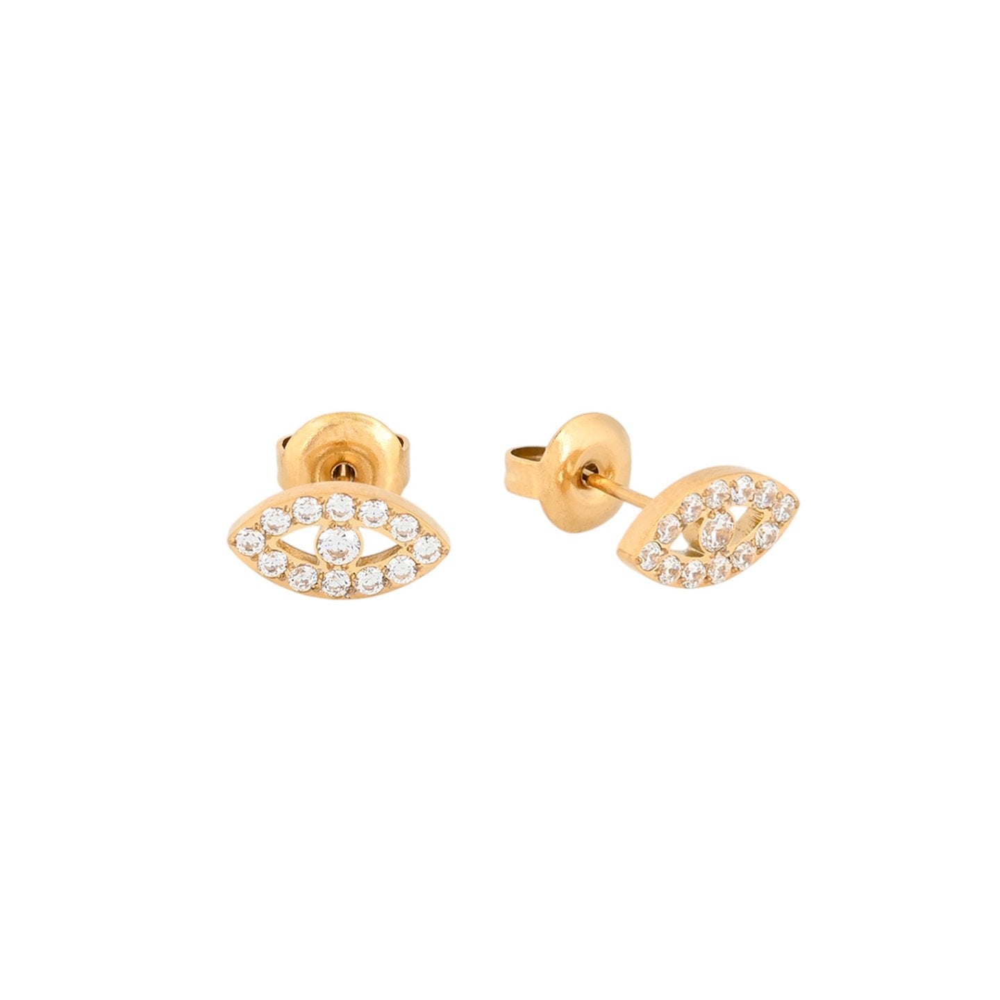 Boucles d'oreilles Alba en acier œil brillantes