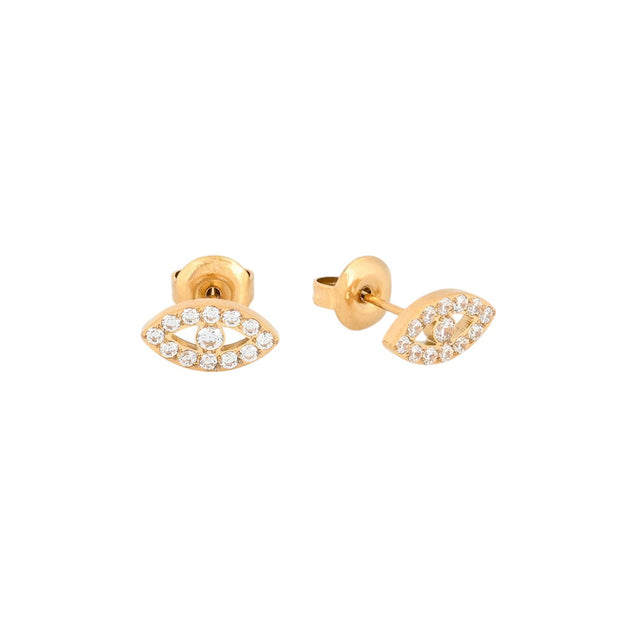 Boucles d'oreilles Alba en acier œil brillantes