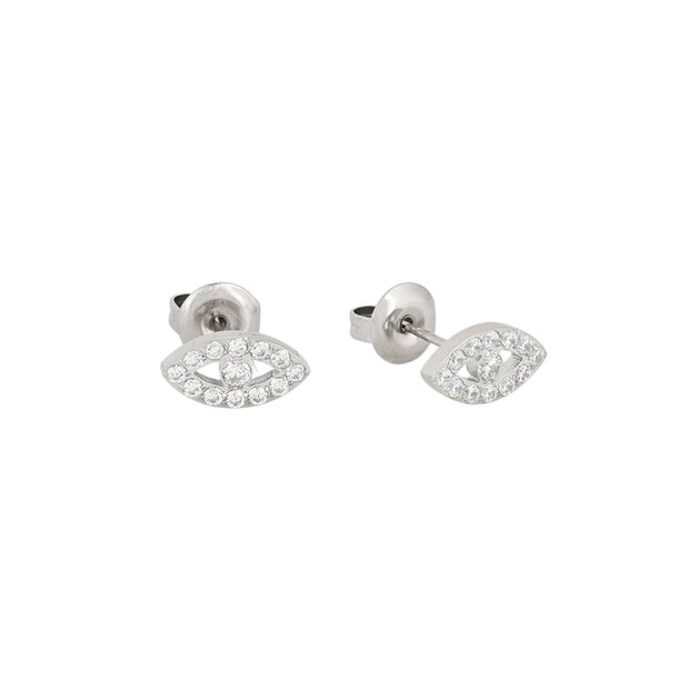Boucles d'oreilles Alba en acier œil brillantes