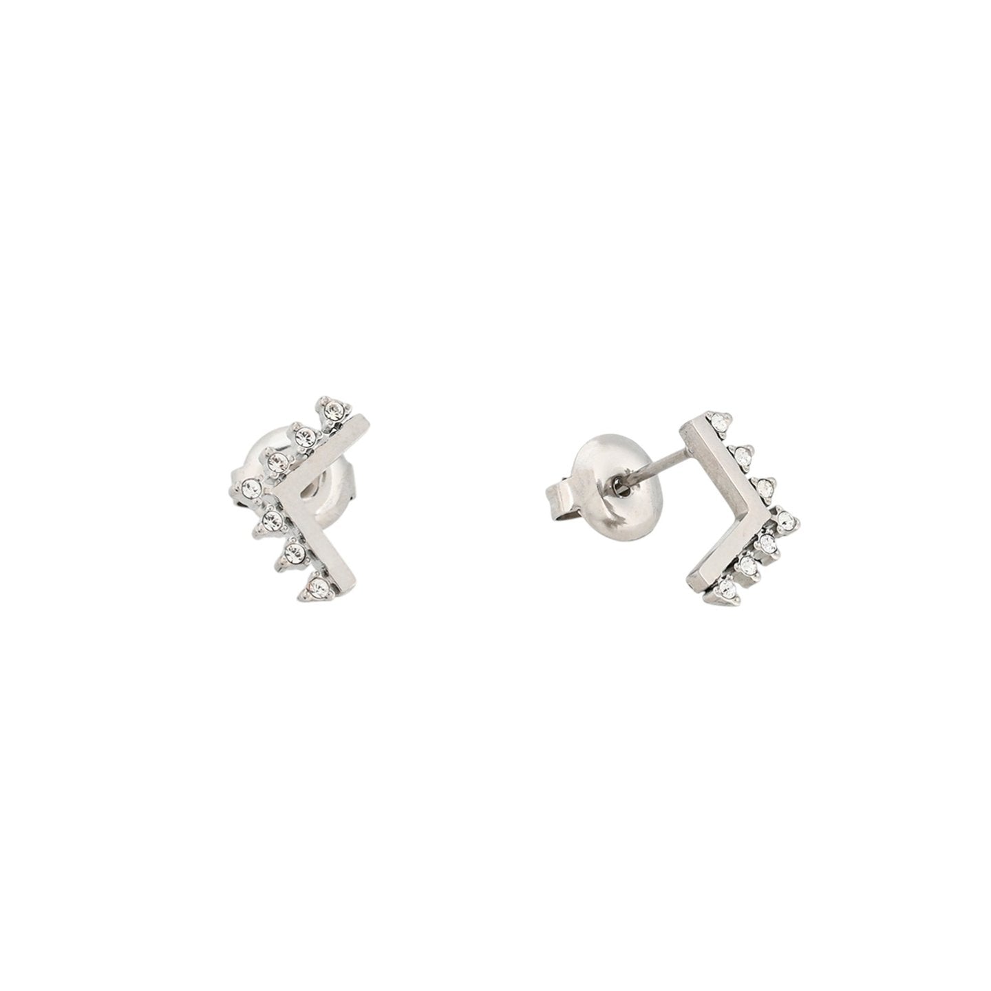 Boucle d'oreilles Alba acier en v