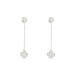 Boucles d\'oreilles en acier suspendu trèfle