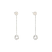 Boucles d'oreilles Alba en acier suspendu avec cercle