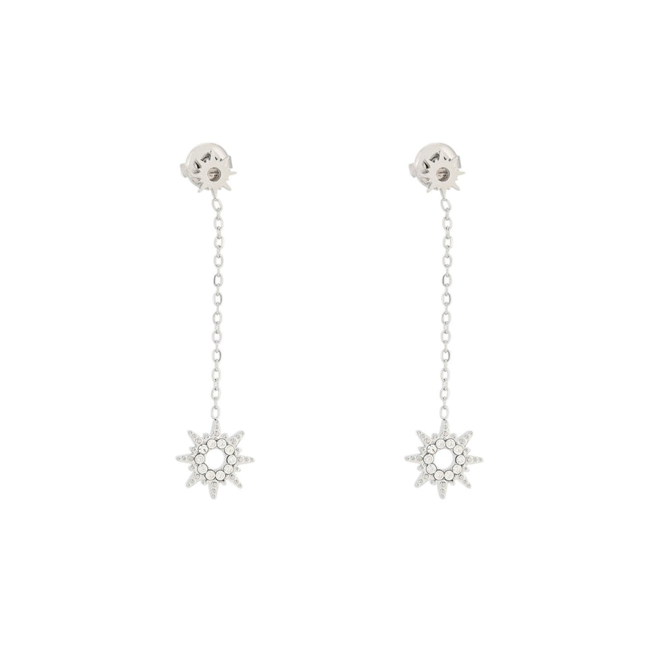 Boucles d'oreilles Alba en acier suspendu soleil