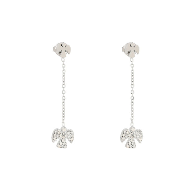 Boucles d'oreilles Alba en acier suspendu ange