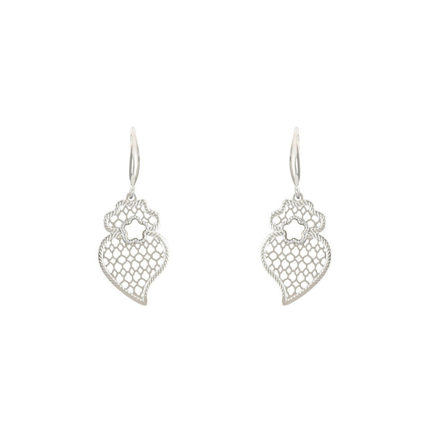Boucles d'oreilles Aria acier étoile et coração de viana