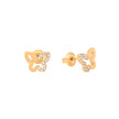 Boucles d'oreilles en acier brillants papillon Alba