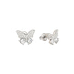 Boucles d'oreilles Alba en acier ovale papillon